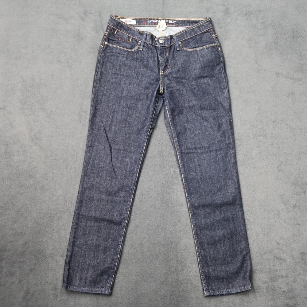 Banana Republic Modern Skinny Jeans Resin Rinse Dark Indigo Denim Womens Size 6